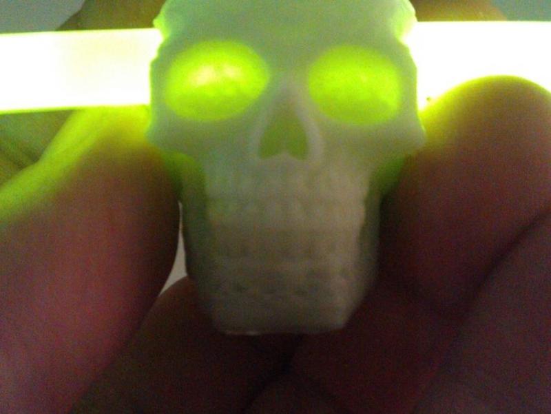 Celtic Skull Glowing Eyes Charm