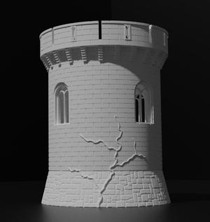 Castle Tower 28mm Table Top Gaming Terrain (Gosford Keep)