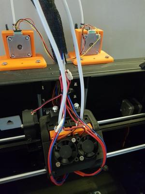 support double bowden for flashforge creator pro + fan