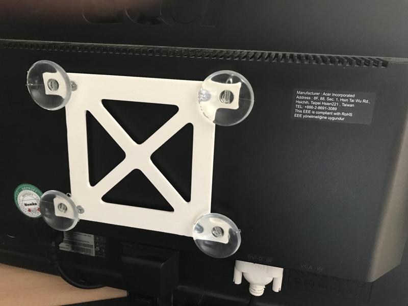 Monitor mount for window