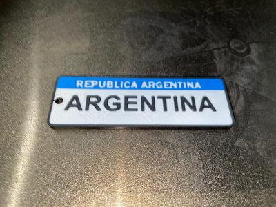 South American license plate keychain