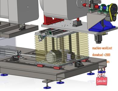 industrial 3D model Engine assembly equipment