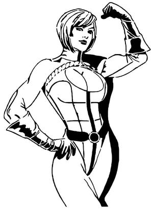 Power Girl stencil
