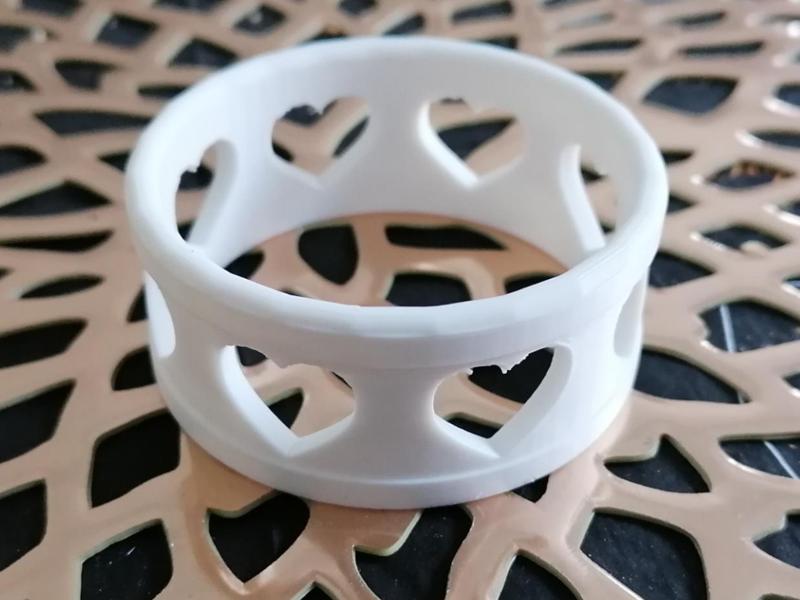 Napkin ring with heart