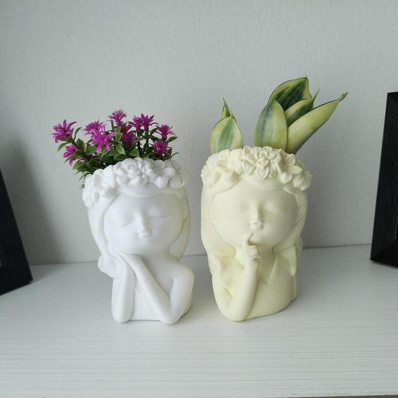CUTE GIRL PLANTER - GARDEN SMILES