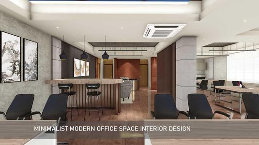 Minimalist modern office space Interior Design
