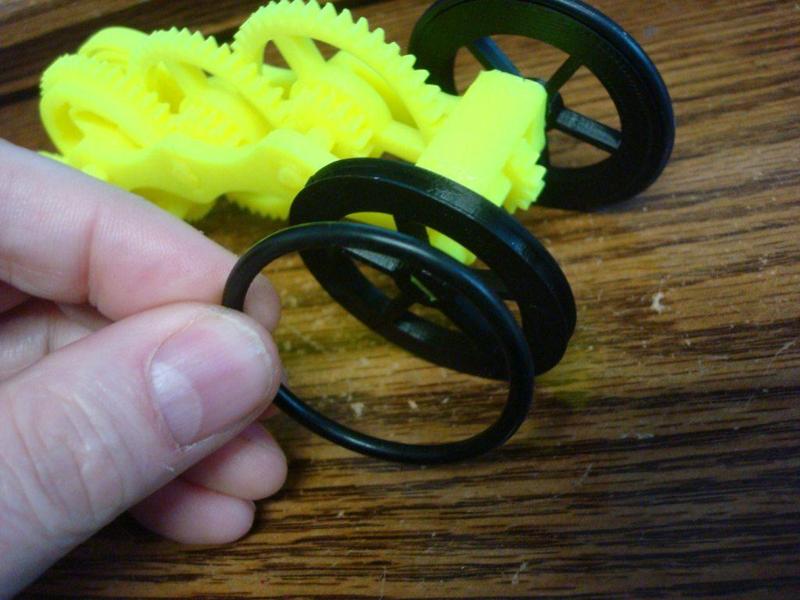 Rubber drive wheel for wind up car