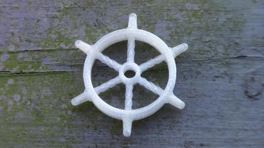 Ship wheel pendant or ornament