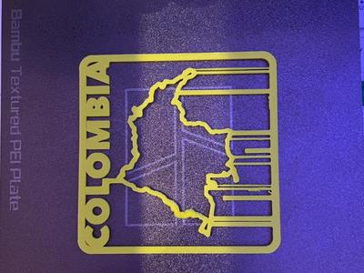 3D Colombia Map Art