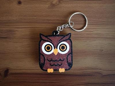 Square Owl Keychain