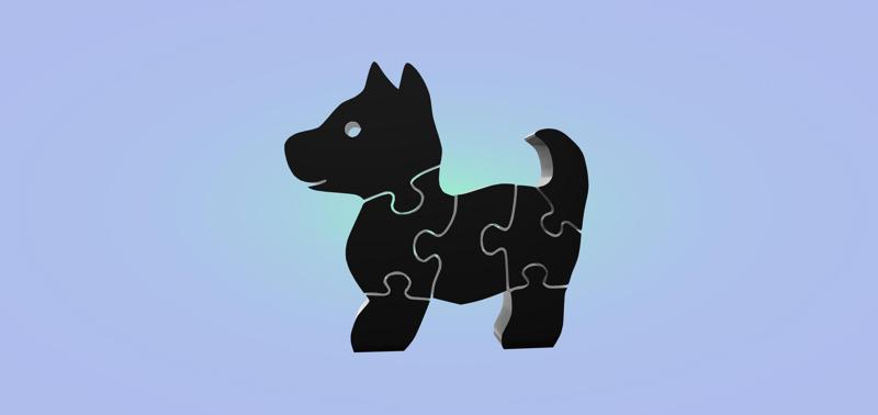 Jigsaw puzzle dog