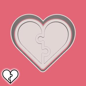 Valentine's day cookie cutters - heart (puzzle) (style 18)