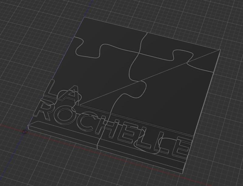Logo of La Rochelle in puzzle