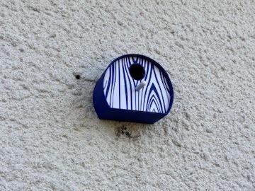 Titmouse birdhouse wood effect with or without perch