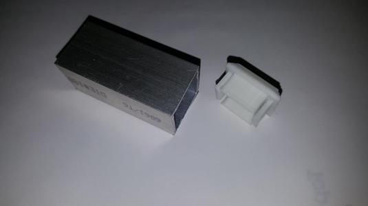 Square 1/16 Wall Tube End Caps