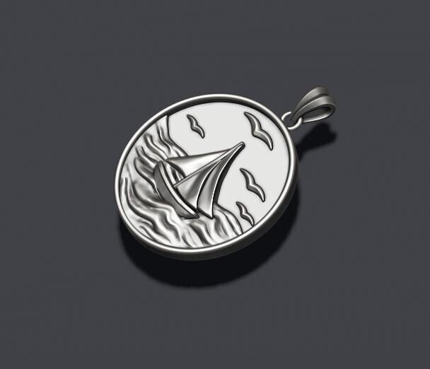 Ship sea pendant 3D print model
