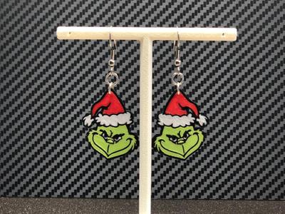 The Grinch earrings 0.2 mm nozzle AMS
