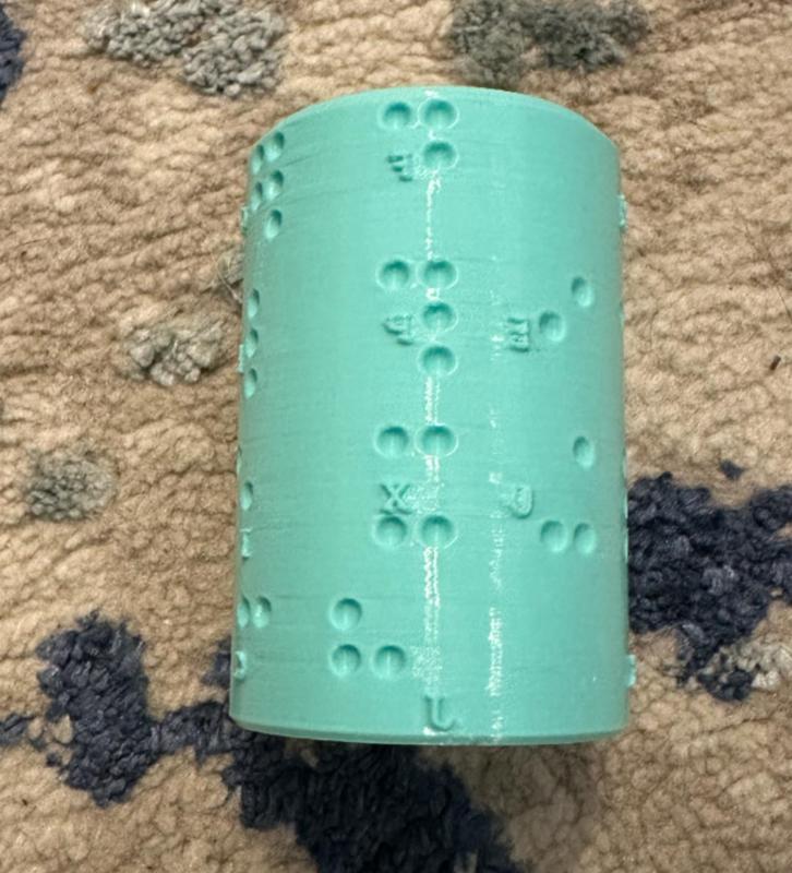 Braille Play doh roller