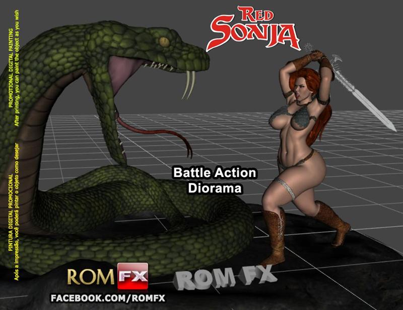 RED SONJA - Amazing Battle Diorama Printable