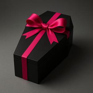 Squid Game – Coffin with Ribbon (Solid Decorative Model)