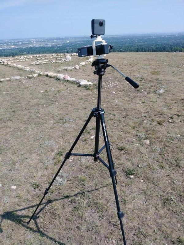 Dual Mount (Sony Camera & GoPro Fusion 360 on the same Tripod!)