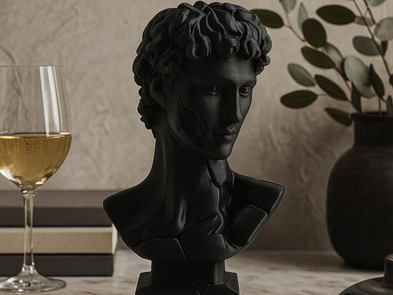 Fragmented David Bust - Classic-Inspired Art