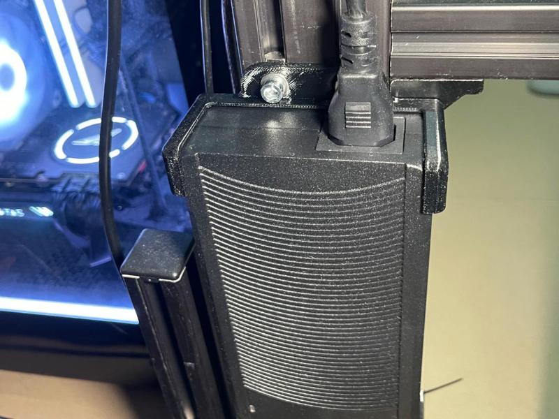 Power adapter bracket for SUOMOKO Alpha EVO PRO on 3060 profiles