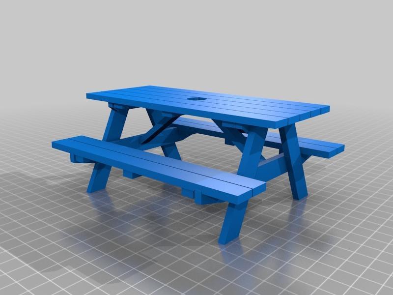3DBear Picnic table - a picnic table remix
