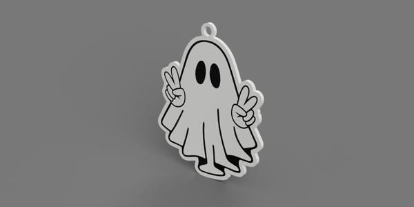 Peace Ghost Keychain