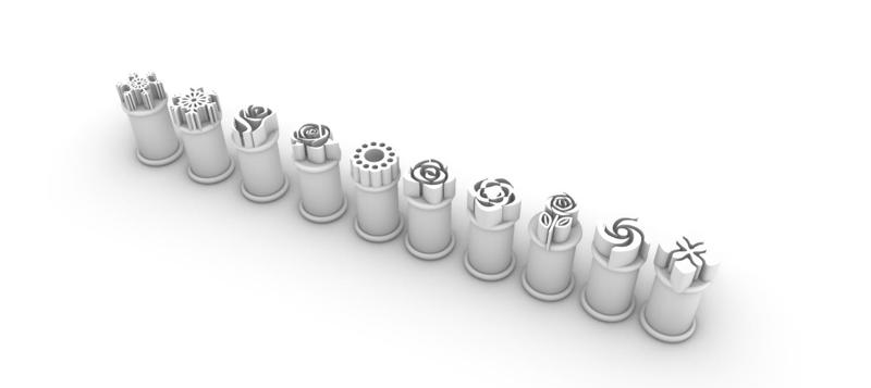 Sellos de flores y hielo/flowers and ice stamp