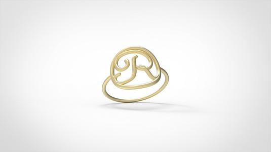 Ring thread letter R
