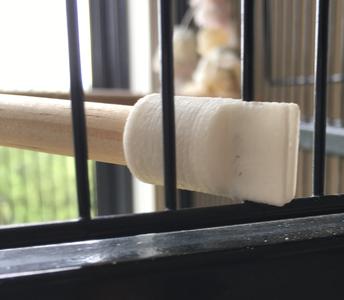 Bird perch dowel end