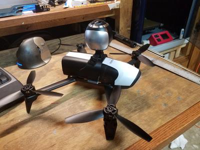 Bebop 2 top camera mount