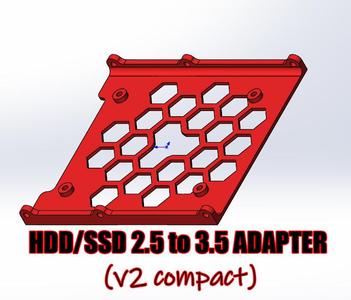 HDD/SSD 2.5 to 3.5 adapter (V2 compact)