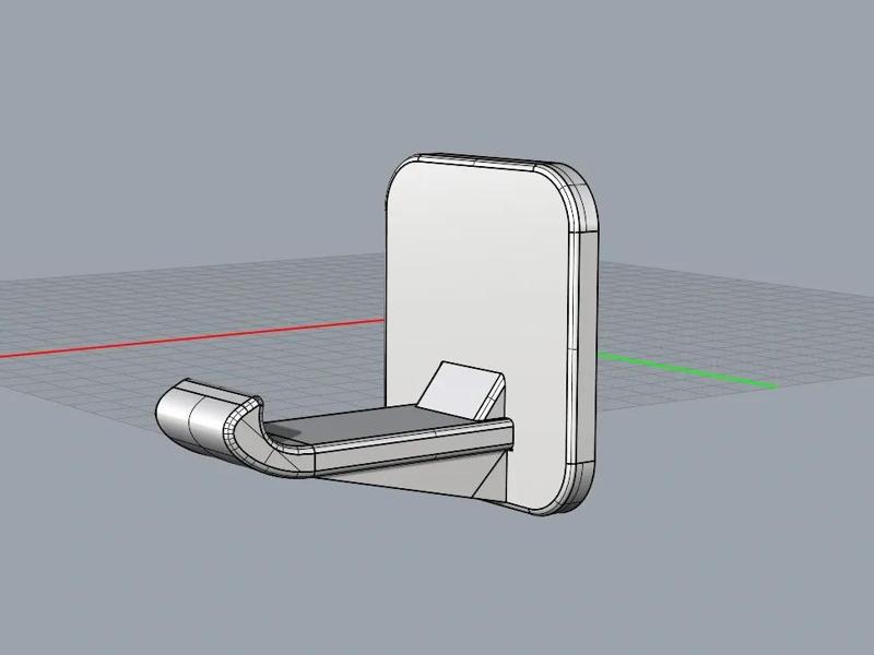 Wall-mounted headphone hook