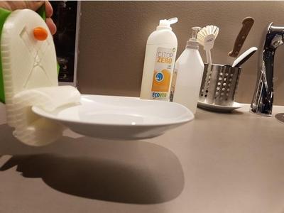 Crutch Accessories: Stabilized cup holder and plate holder