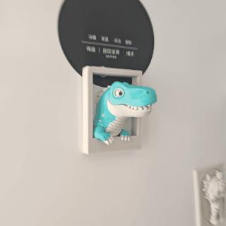 Blue T-Rex frame fridge magnet, simple, beautiful and easy to print