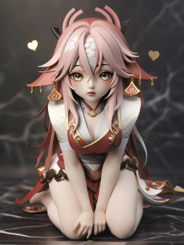 Yae Miko - Lolita Sitting (Realistic Sexy Version)