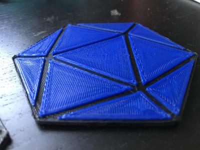 Icosahedron coaster "Icoasterheadron"