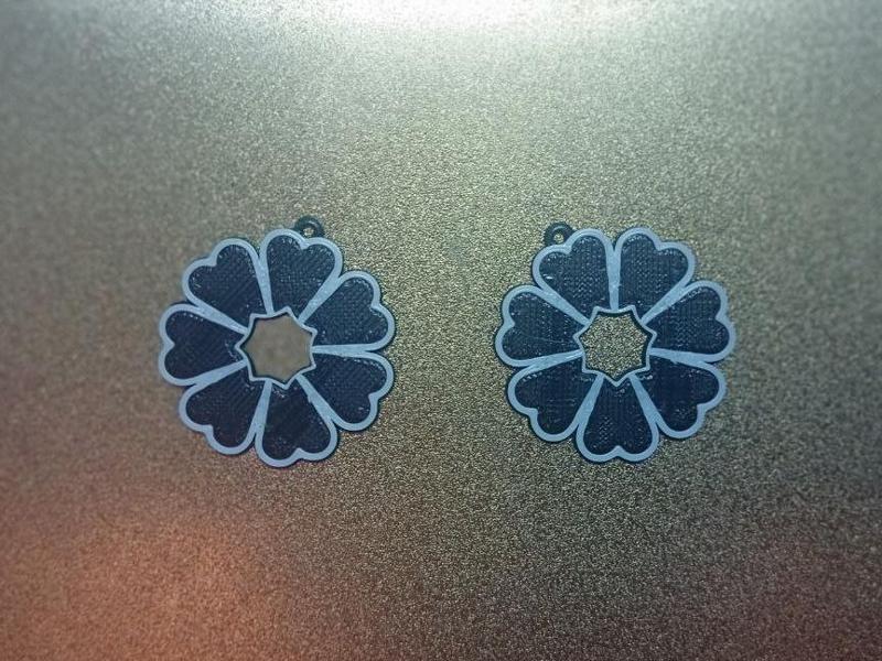 Earrings -7 leaf clover -Pendientes Trevol 7 hojas