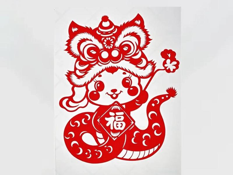 Auspicious Snake New Year's Paper-cut 08