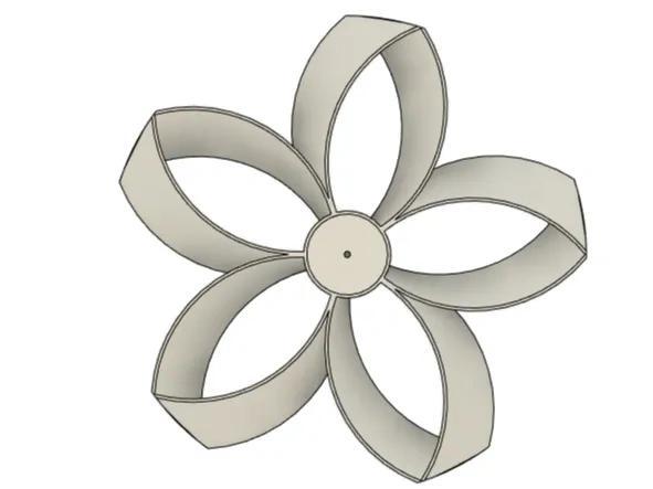 Flower-shaped fan blades