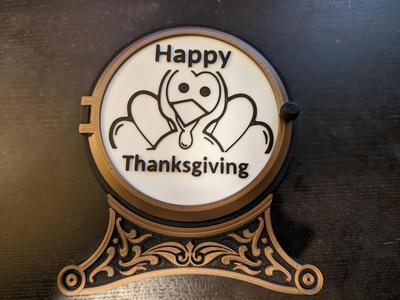 Happy Thanksgiving Tealight scene