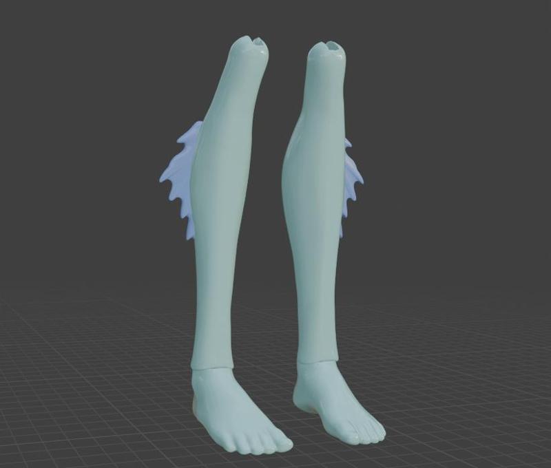 Monster High Gil Webber Replacement  Leg Fins