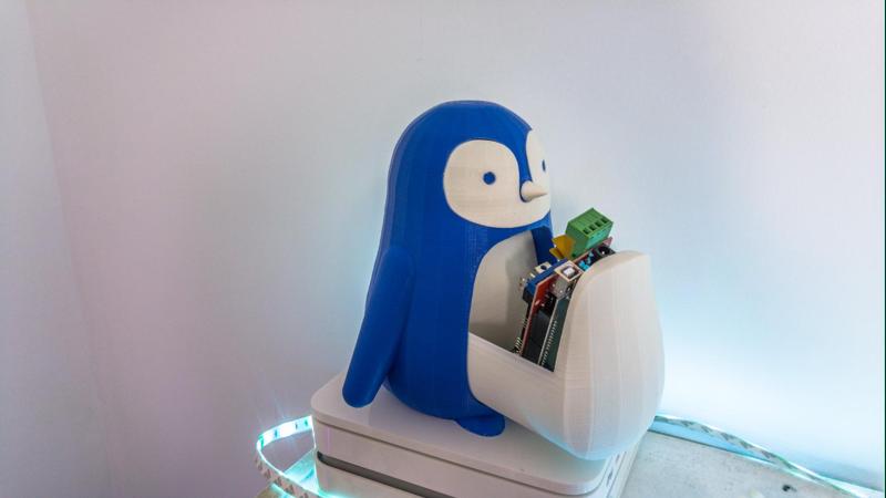 Cute Baby Penguin with Drawer Organizer 