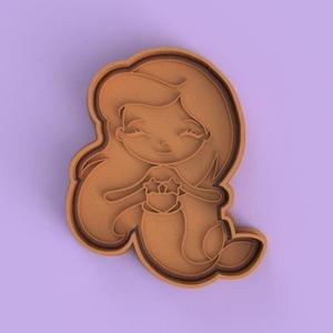 cortante + estampa la sirenita / The little mermaid cutter + stamp