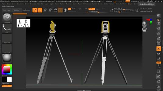 Topographic level, total station