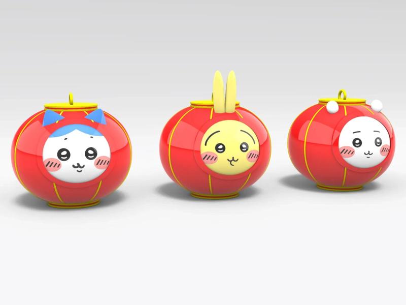 Chiikawa Usagi, Hachi, and Kii lanterns