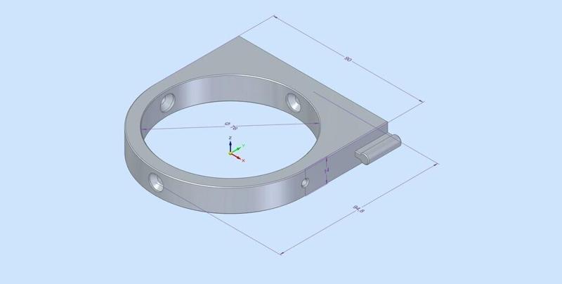 Clamp for 75 mm HT pipe