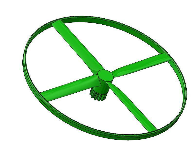 Improved rotor attempt for Flying Helicopter Toy